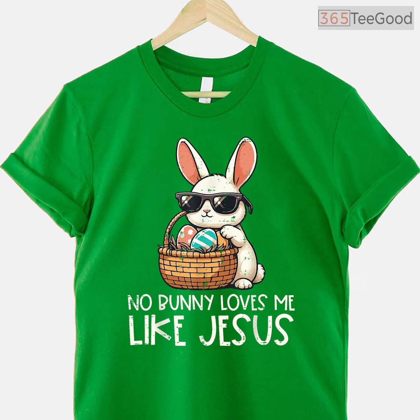 Easter No Bunny Loves Me Like Jesus Christian T-Shirt Kids Women Religious Tee