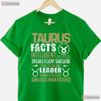 Taurus Zodiac Facts T-Shirt - Funny April May Birthday Tee - Astrology Shirt For Men