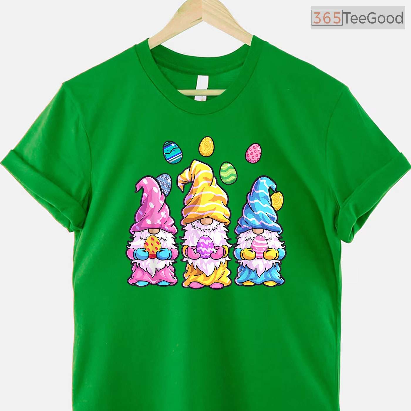 Gnome Easter Shirt Women Easter Outfit T-Shirt Cute Spring Garden Gnome Tee
