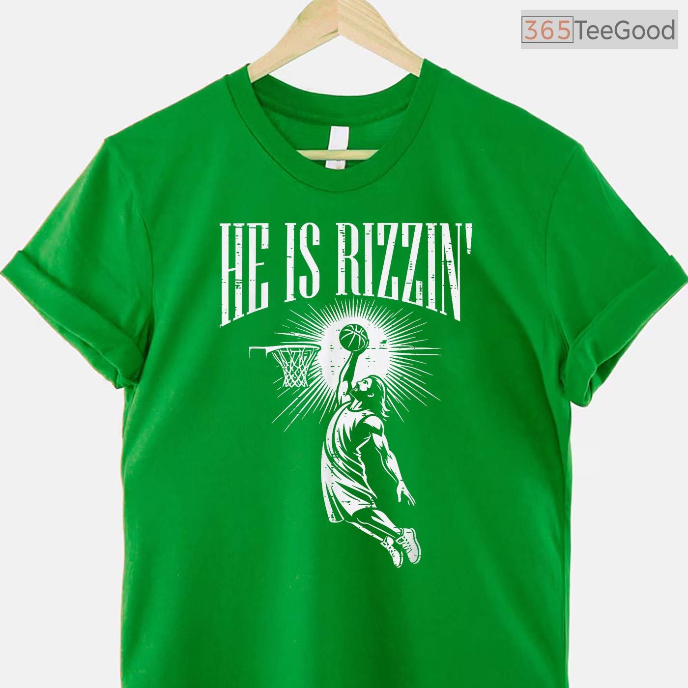 Easter He Is Rizzin Christian Religious T-Shirt Boys Kids Men Teen Meme Shirt