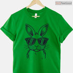Easter Bunny Sunglasses Vintage Rabbit T-Shirt Men Women Boys Kids Retro Shirt