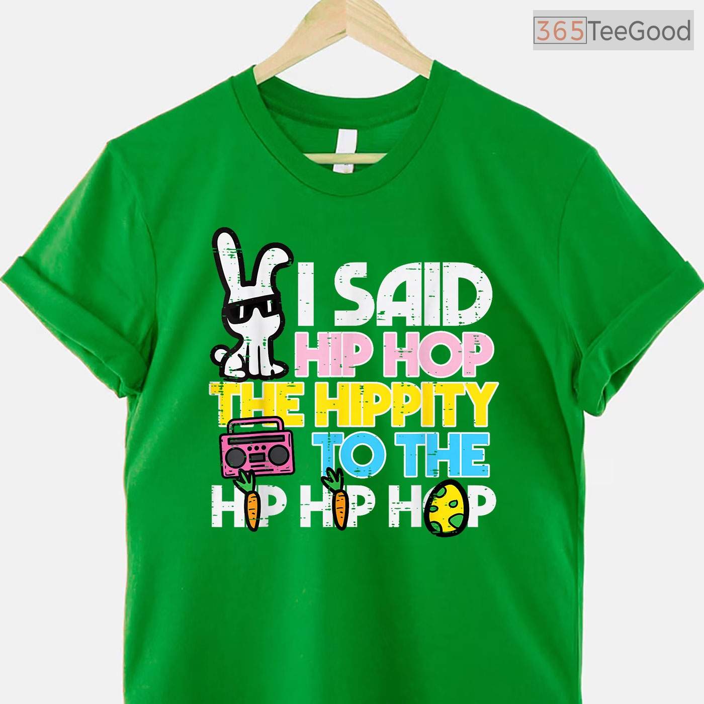 Hip Hop Hippity Easter Bunny T-Shirt Funny Music Cool Kids Toddler Gift Shirt
