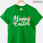 Happy Easter Bunny Egg Sayings T-Shirt Funny Typography Quotes Holiday Shirt