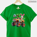 Bunny T-Rex Easter Monster Truck T-Shirt Dino Funny Boys Cool Vehicles Shirt