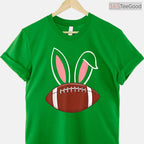 Bunny Ears American Football Fan T-Shirt Funny Easter Sports Game Day Shirt