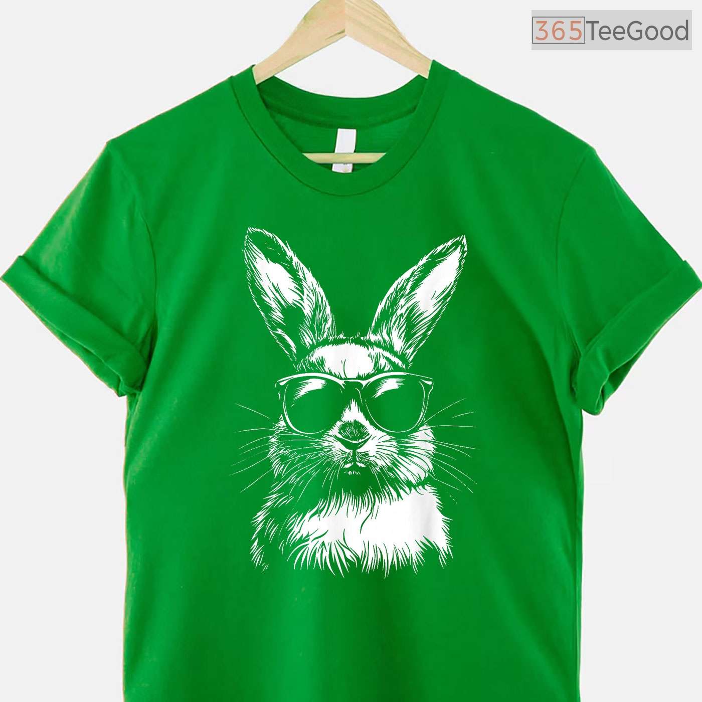 Rabbit Easter Bunny Sunglasses T-Shirt Cool Hipster Glasses Spring Gift Shirt