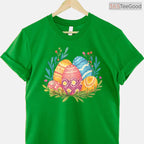 Easter Eggs Graphic T-Shirt Colorful Pattern Happy Holiday Spring Vibe Shirt