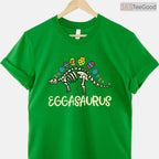 Kids Eggasaurus Easter Stegosaurus T-Shirt Dinosaur Boys Toddler Funny Shirt