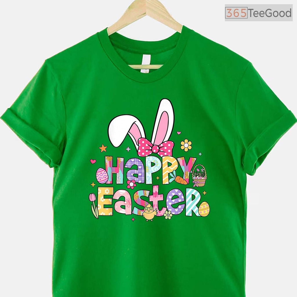 Happy Easter 2026 Cute Bunny Rabbit T-Shirt Holiday Women Girls Memory Shirt