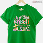 Silly Rabbit Easter Is For Jesus T-Shirt Cute Bunny Christian Faith Top Shirt