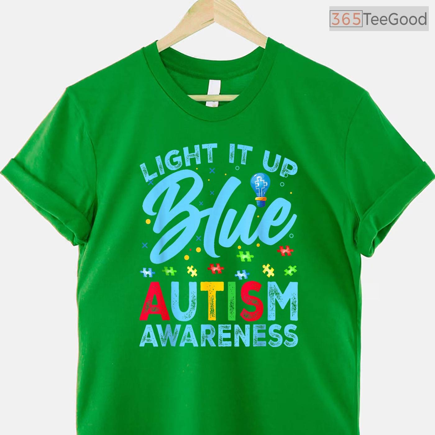 Light It Up Blue Autism Awareness Men Women Kids T-Shirt April Month Gear