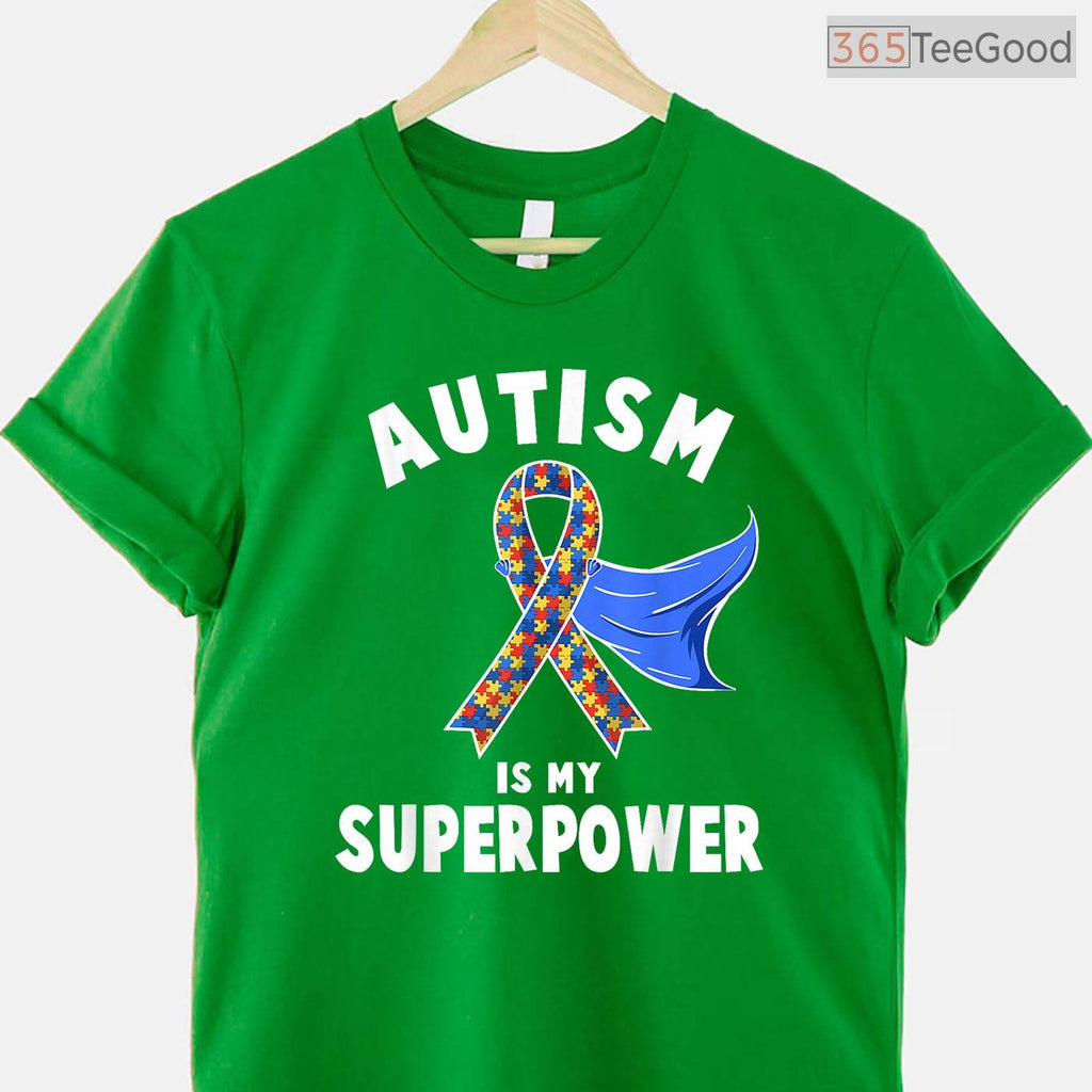 Autism Awareness Shirt Boys Girls Kids Is My Superpower April Gift T-Shirt
