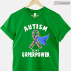 Autism Awareness Shirt Boys Girls Kids Is My Superpower April Gift T-Shirt