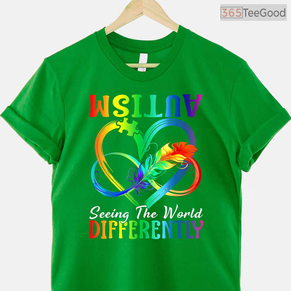 Seeing The World Differently Autism Awareness Infinity Shirt April T-Shirt