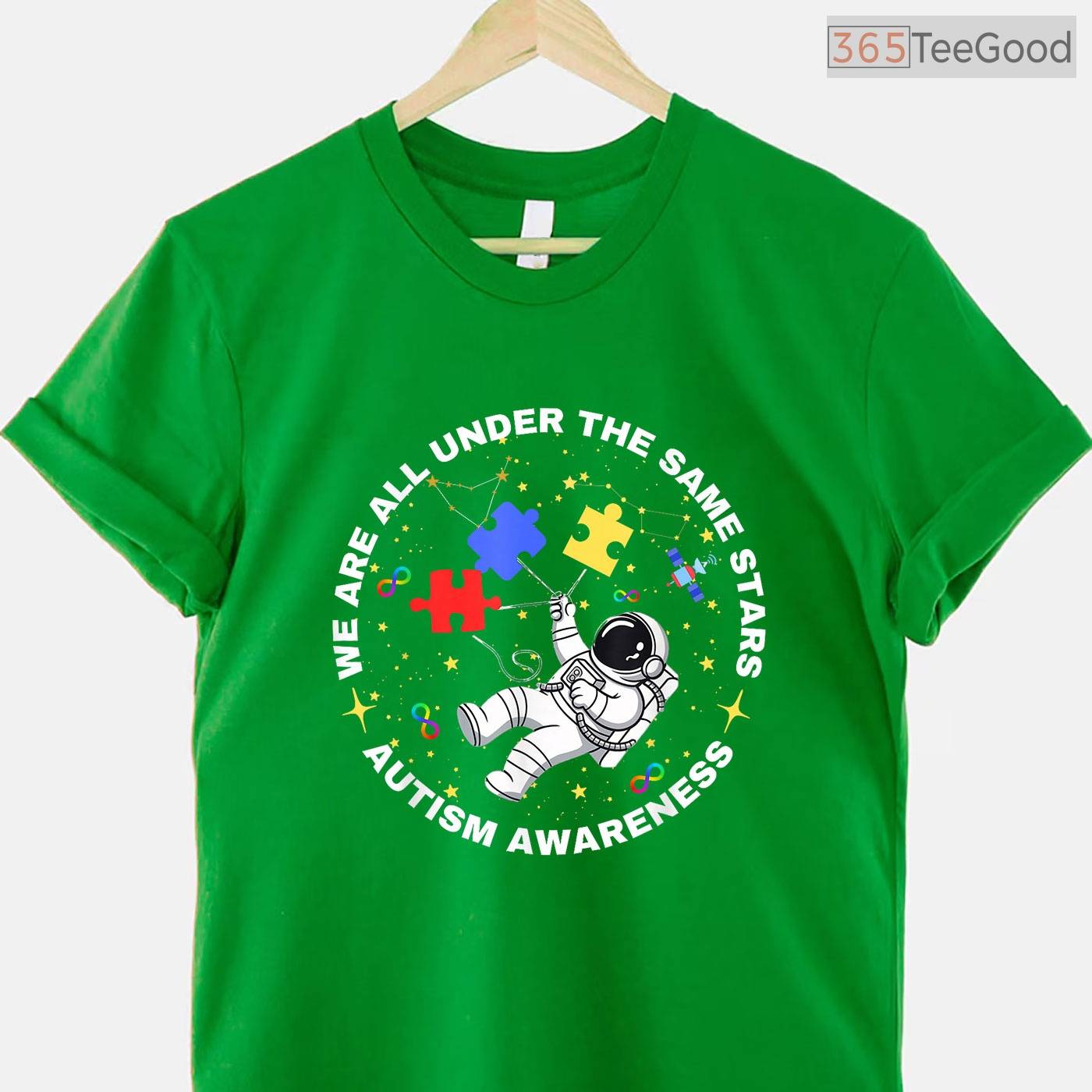 Autism We Are All Under The Same Stars Space Shirt April Awareness Gift T-Shirt