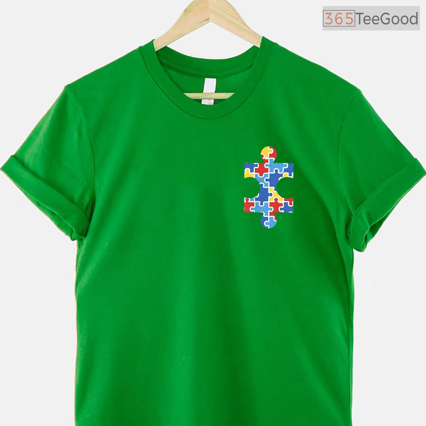 Autism Awareness Puzzle Piece Pocket Shirt Autistic Gift April Month Men T-Shirt