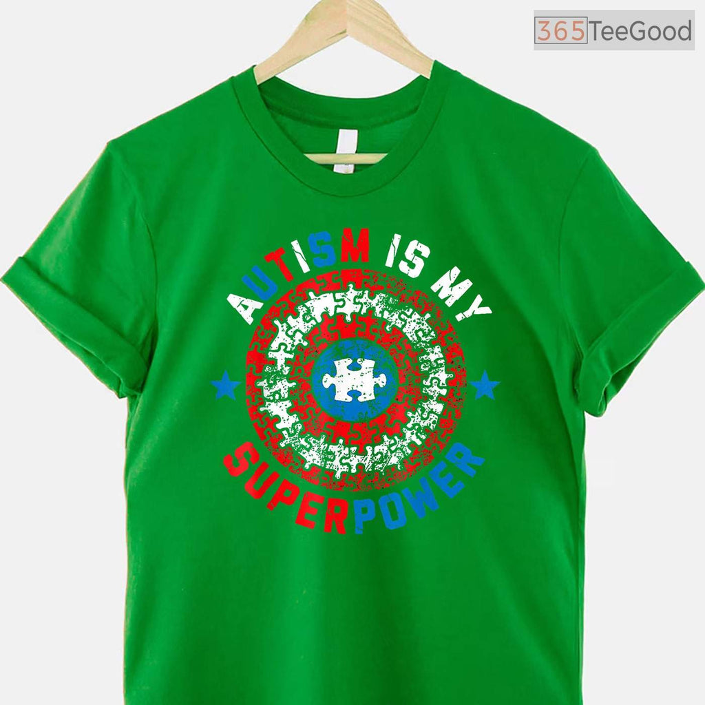 Autism Is My Superpower Autism Awareness Shirt Autistic Boys April Kids T-Shirt