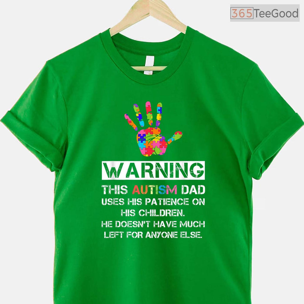 Warning This Autism Dad Yells Loudly Shirt April Awareness Funny Men T-Shirt