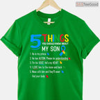 Autistic Son Support Squad Autism Shirt April Awareness Mom Dad Parents T-Shirt