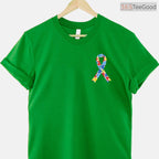 Autism Awareness Puzzle Ribbon Pocket Shirt April Month Support Men T-Shirt