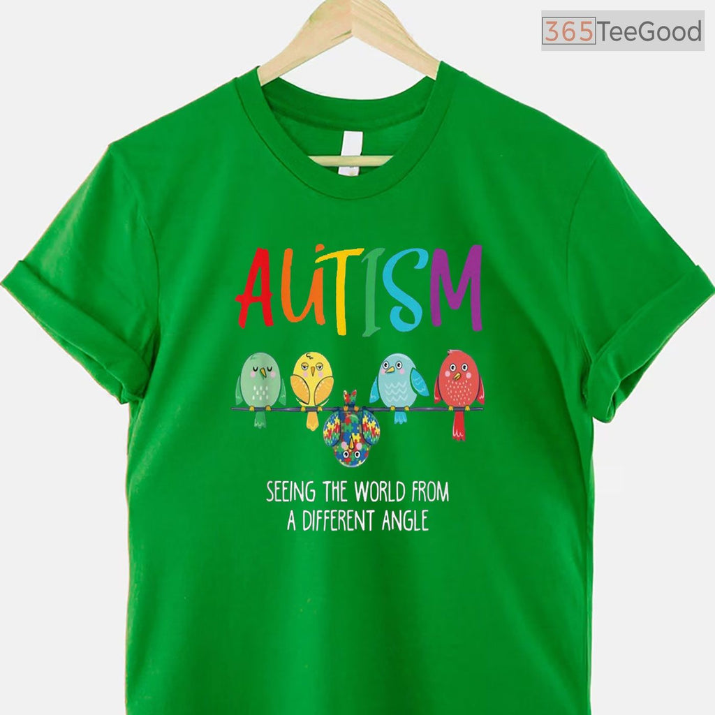 Autism Awareness Cute Owl Color Puzzles Shirt April Kids Support Gift T-Shirt