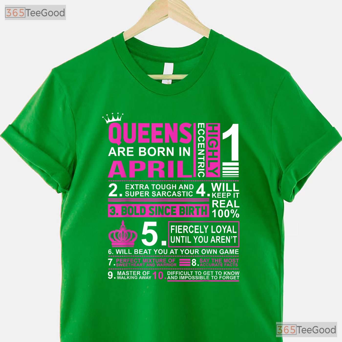 Queens Are Born In April Birthday T-Shirt - Celebrate In Style Gift - Party Tee