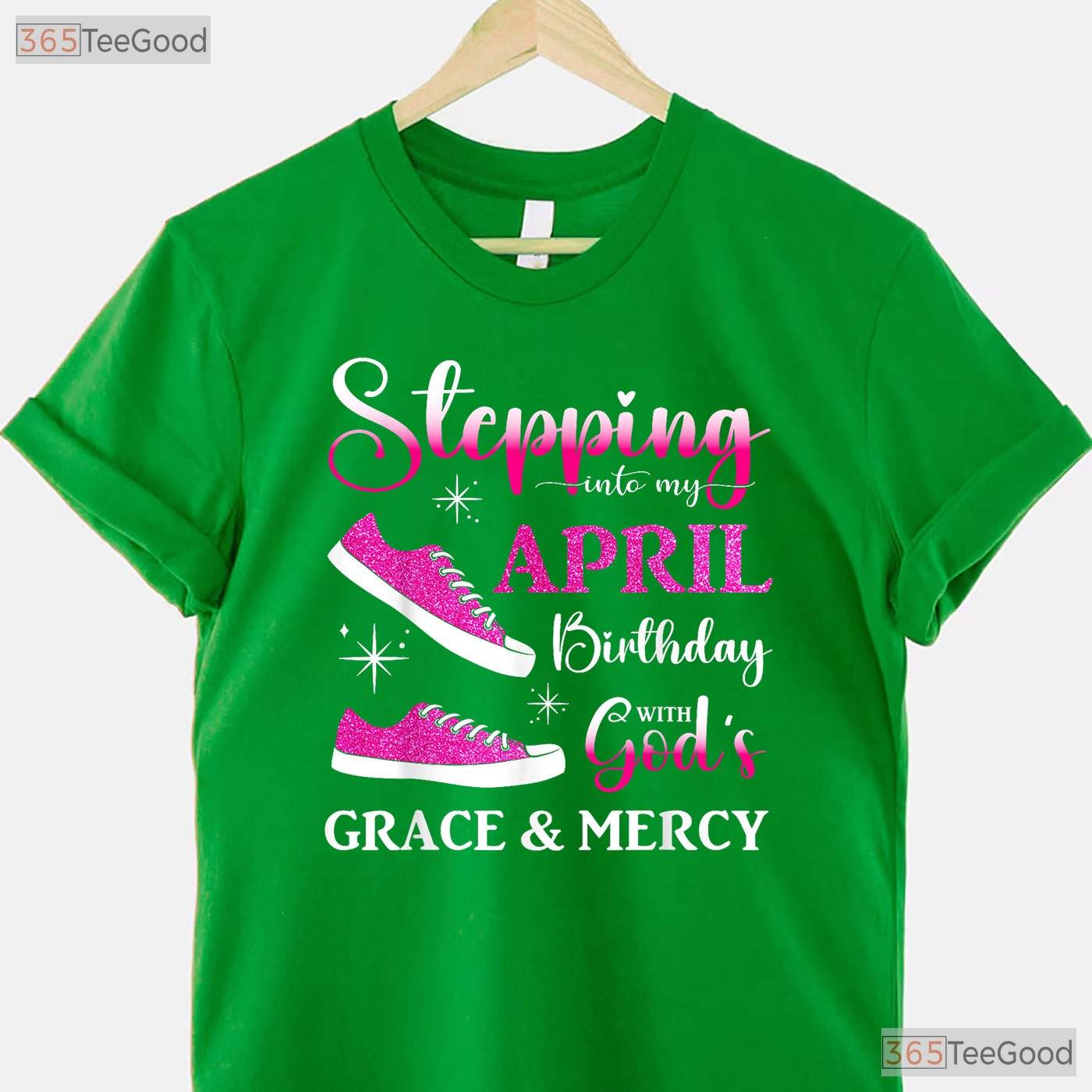 Stepping Into My April Birthday T-Shirt - High Heels Party Tee - Gift For Women