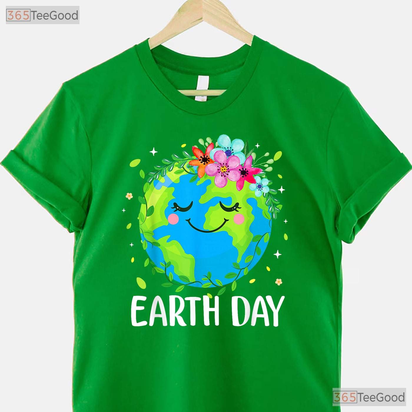 Floral Earth Day 2026 T-Shirt Gifts Unisex Adults Kids Modern Botanical Nature Tee