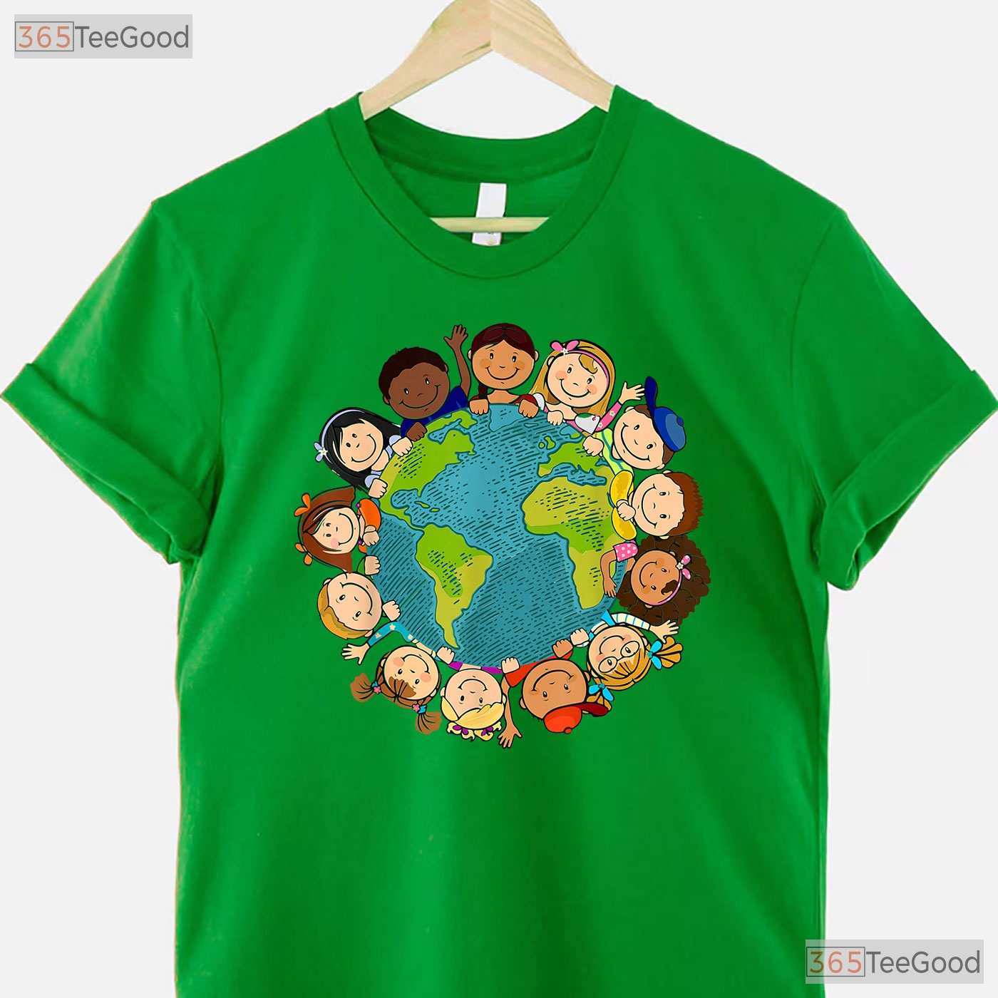 Earth Day T-Shirt Kids Toddler Teacher Cute Earth Graphic Classroom School Party