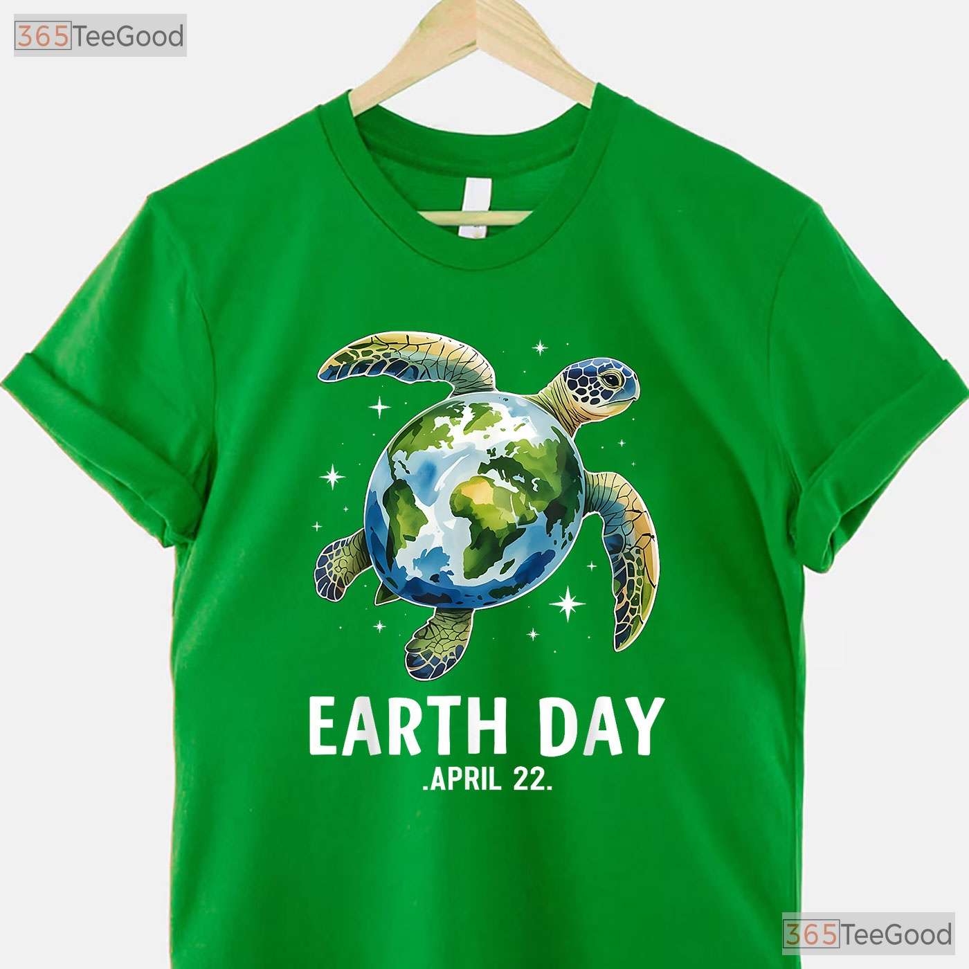 Earth Day Sea Turtle Globe April 22 T-Shirt Eco Awareness Ocean Conservation Top