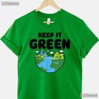 Keep It Green Earth Day T-Shirt Retro Environmental Awareness Nature Gift
