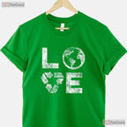 Love Earth Day 90s Vintage T-Shirt Recycle Symbol Teacher Student Gift Tee