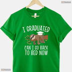 Funny I Graduated Can I Go Back To Bed Now Graduation T-Shirt Class of 2026