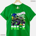 Awesome I Crushed Pre-K Monster Truck Graduation Boys Kids Party T-Shirt