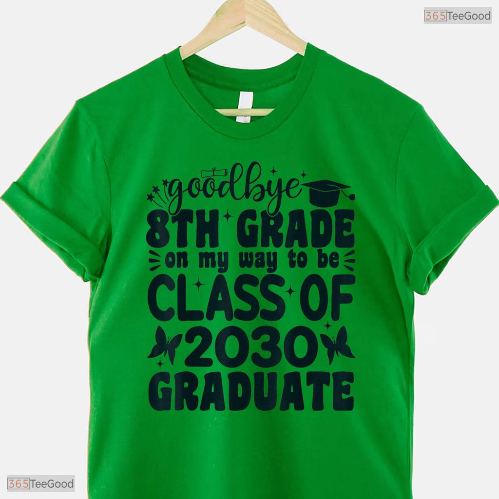 Cool Goodbye 8th Grade On My Way To Be Class Of 2030 Celebration T-Shirt