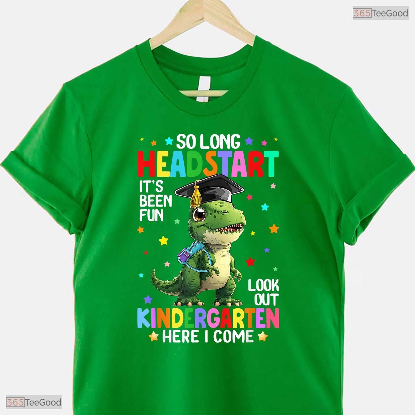 Cute T-Rex Dinosaur So Long Early Learning Kindergarten Here I Come T-Shirt
