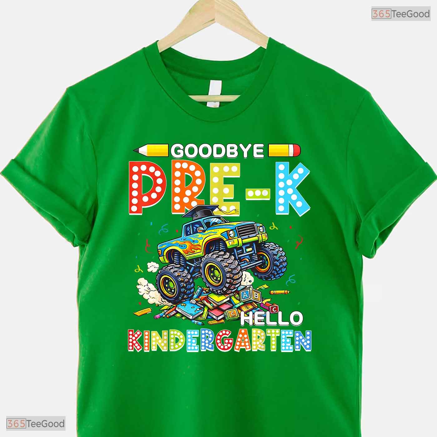 Awesome Goodbye Pre-K Hello Kindergarten Graduation Big Truck Boy T-Shirt