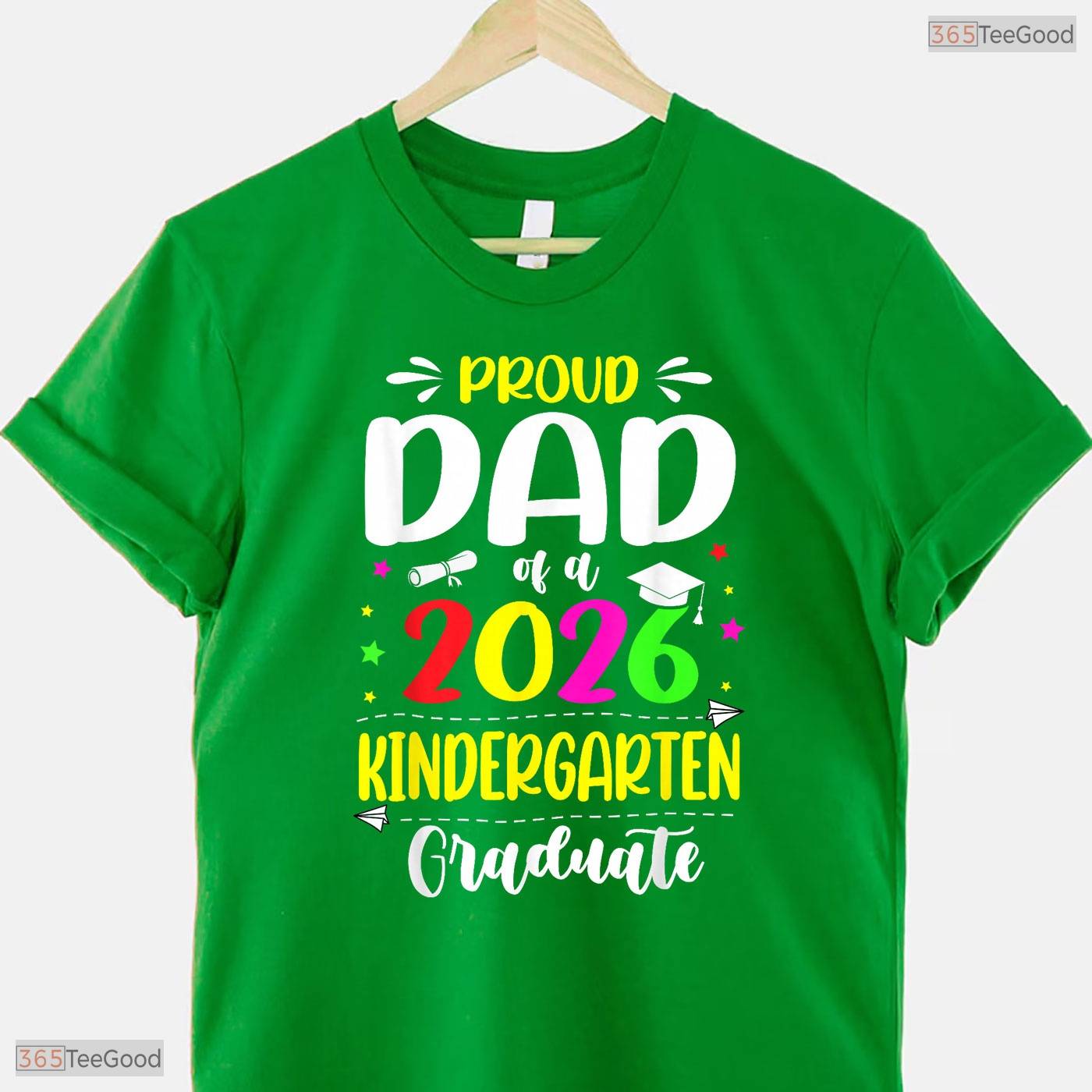 Loving Proud Dad Class Of 2026 Kindergarten Graduate Kids Celebration T-Shirt