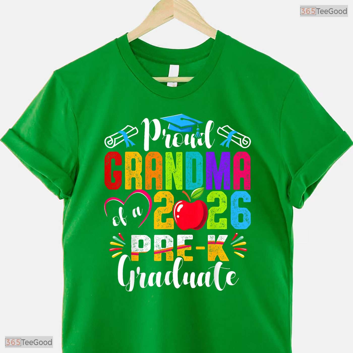 Blessed Proud Grandma Of 2026 Pre-K Graduate Mothers Day Graduation T-Shirt