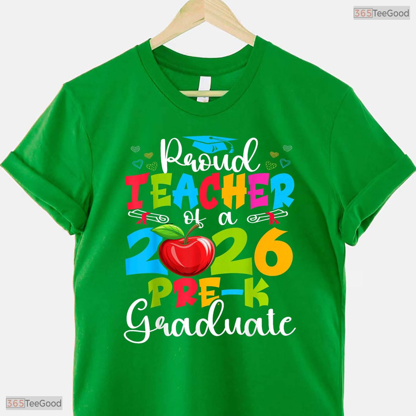 Awesome Proud Teacher Of A 2026 Pre-K Graduate Funny Class Party T-Shirt