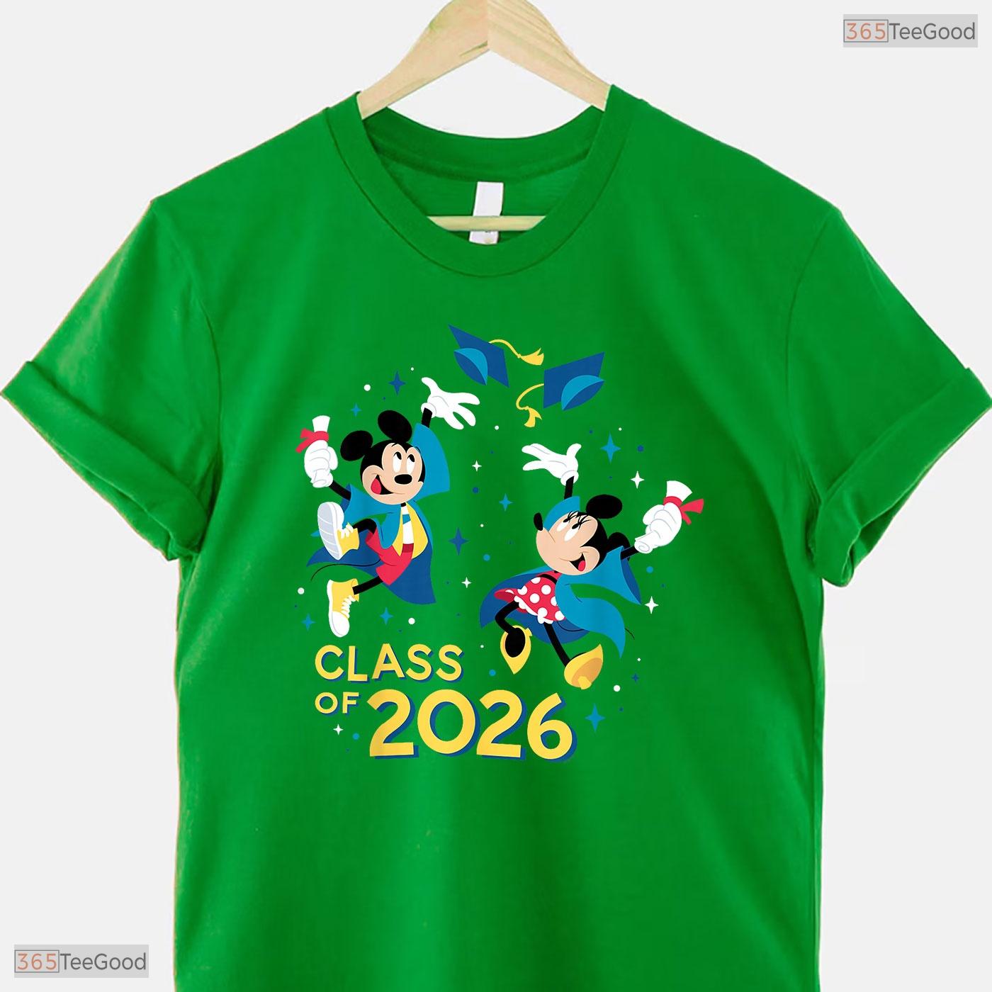 Cute Cartoon Mouse Couple Graduation Class Of 2026 New Grad Party T-Shirt