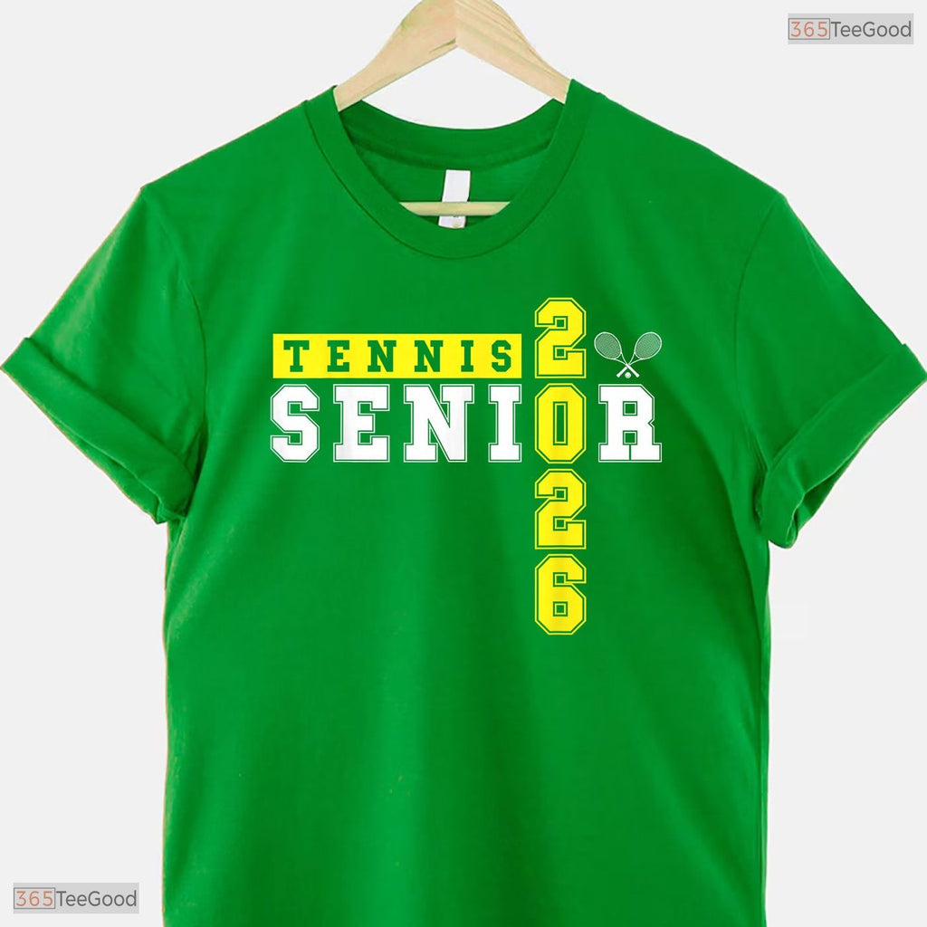 Athletic Tennis Senior Night Tennis Senior 2026 Graduation Day Party T-Shirt