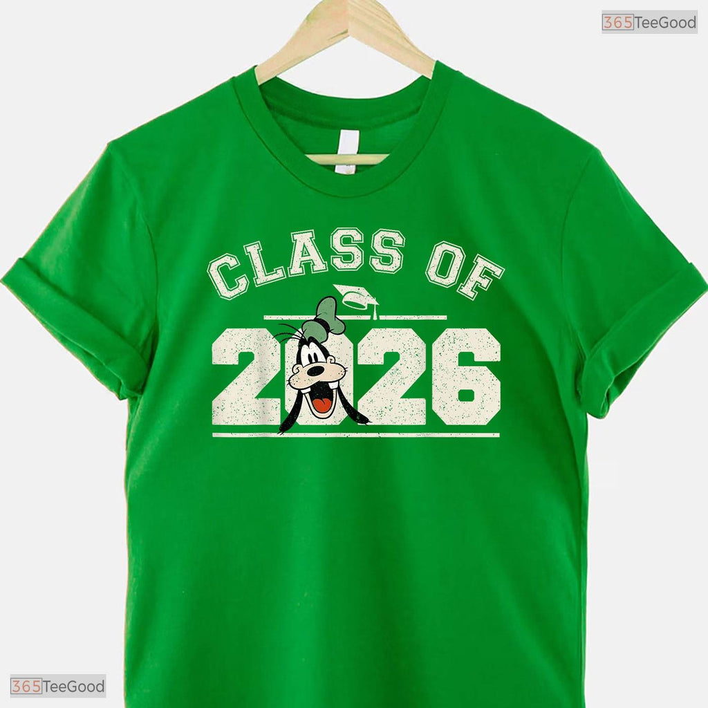 Classic Cartoon Dog Friends Graduation Class Of 2026 Senior Party T-Shirt