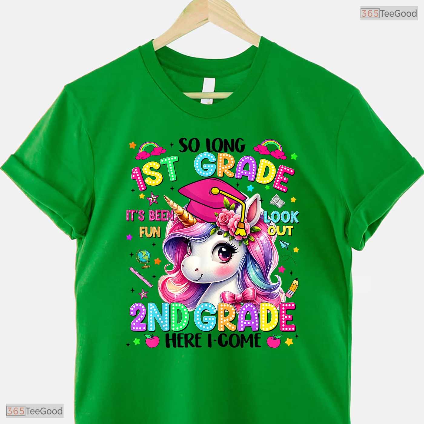 Cute So Long 1st Grade 2nd Grade Here I Come Girls Graduation Celebration T-Shirt