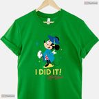 Cute Polka Dot Bow Mouse I Did It Graduation Cap And Gown Celebration T-Shirt