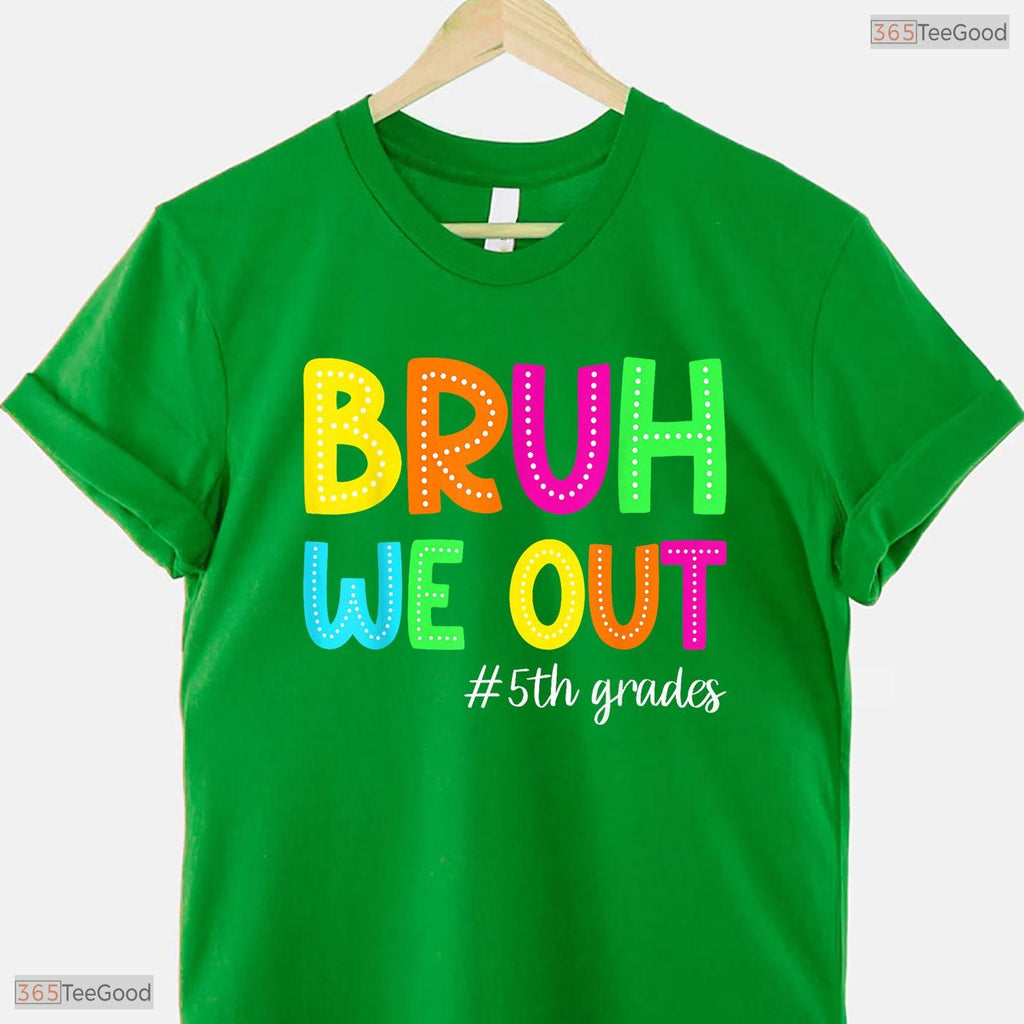 Retro Bruh We Out 5th Graders Fifth Grade Graduation Class Of 2026 T-Shirt