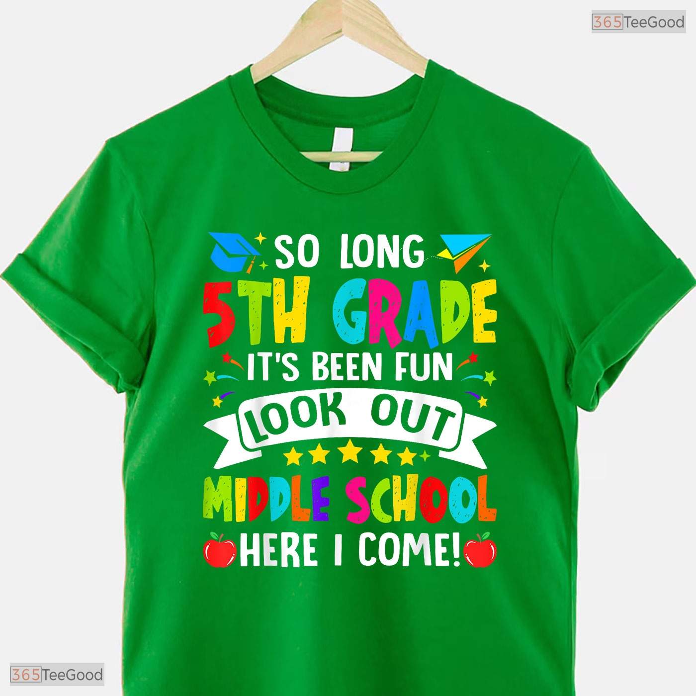 Awesome So Long 5th Grade Graduation Middle School Here I Come Kids T-Shirt