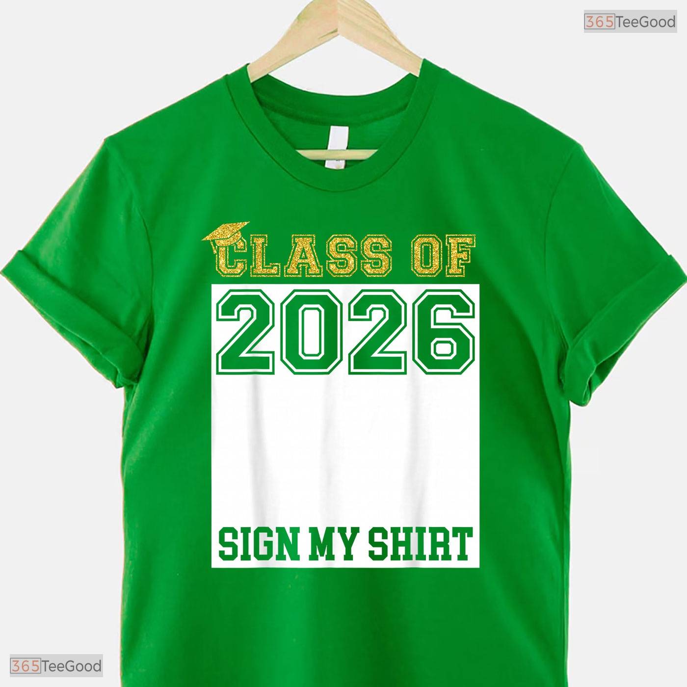 Interactive Class Of 2026 Sign My Shirt Senior Graduation Party T-Shirt