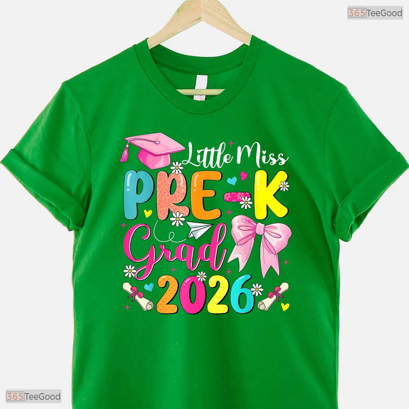 Adorable Little Miss Pre-K Grad 2026 Preschool Graduation Girls T-Shirt