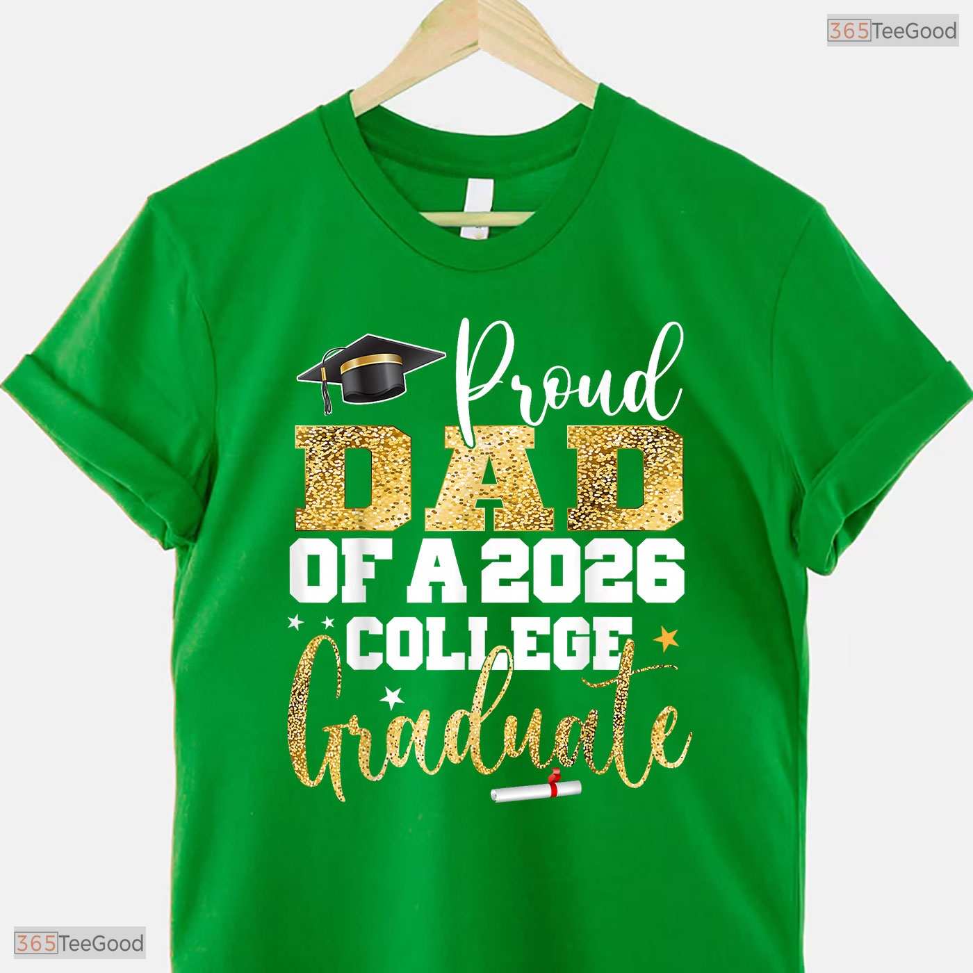 Supportive Proud Dad Of 2026 Graduate College Graduation Party T-Shirt